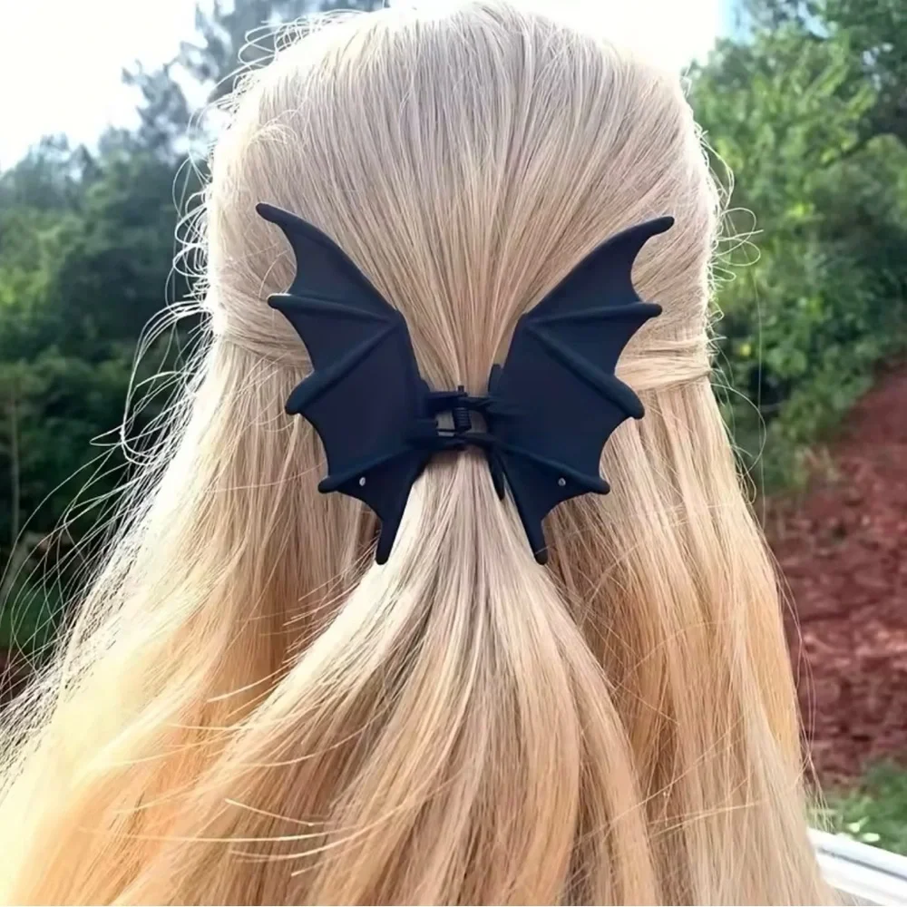 Bat Wing Hair Claw Clip - Black